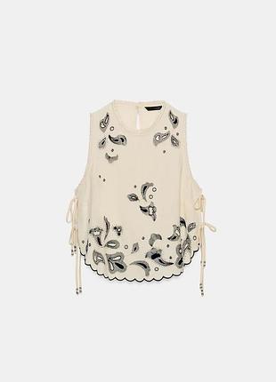 Топ жіночий бежевий zara new
