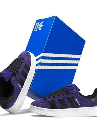 Женские кроссовки adidas campus 00s фиолетовые демисезонные кеды адидас кампус замшевые кроссы на осень 38