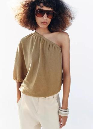 Топ жіночий бежевий zara new