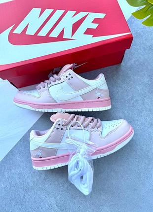 Кроссовки nike sb dunk low, pink bird