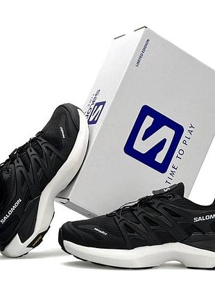 Мужские кроссовки salomon xt pu re advanced черные кросы саломон хт пур адвансед текстильные осень весна лето 44