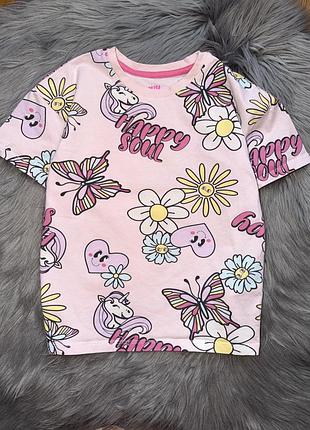 Ідеальна стильна бавовняна футболка oversize на дівчинку 6р matalan