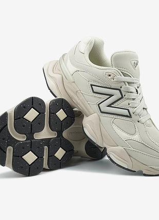 Кроссовки new balance 9060 beige milk leather