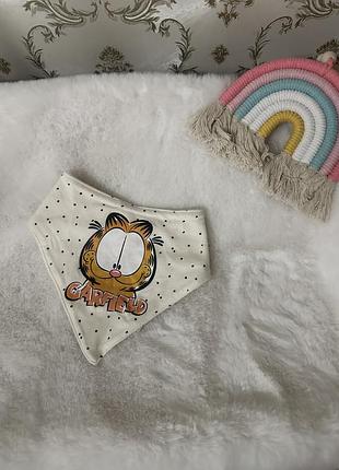 Классный нагрудник уголок primark, слюнявчик garfield, уголок, нагрудник
