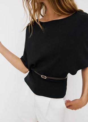 Топ жіночий чорний з паском zara new
