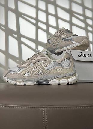 Asics gel-nyc beige white silver
