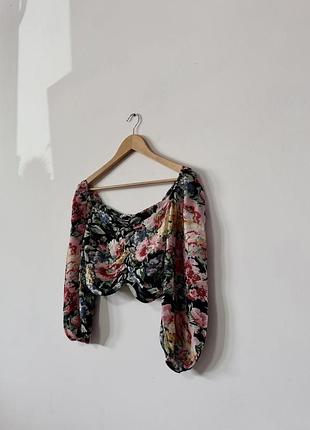 Квіткова блуза топ zara🌿