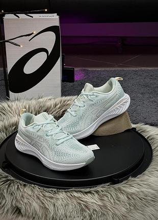 Кроссовки asics gel cumulus 25 асикс гел кумулус 25 из текстиля мятного цвета женские спортивные