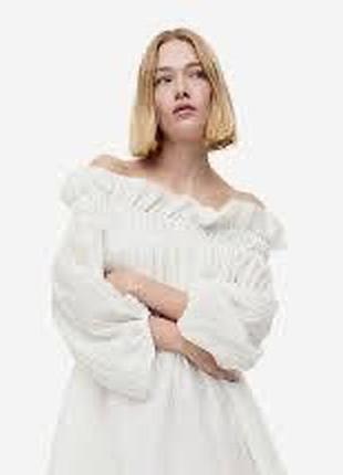 Літня біла сукня h&m