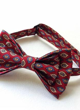 Краватка-метелик, візерунки червона silk100%