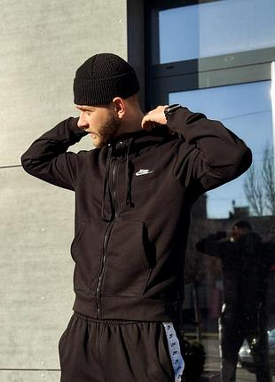 Кофта зип мужская nike zip hoodie худи модные найк с капюшоном, красивая зипка на замке xl