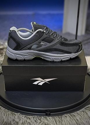 Кроссовки reebok premier kfs рибок премьер кфс из комбинированного материала черно-серые для мужчин