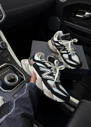New balance 9060 black sea salt bone premium