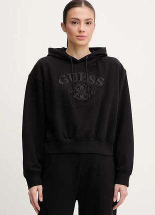 Urbanshop com ua кофта guess yayoi цвет черный с капюшоном с аппликацией v6rq03 kd761 размеры запиту