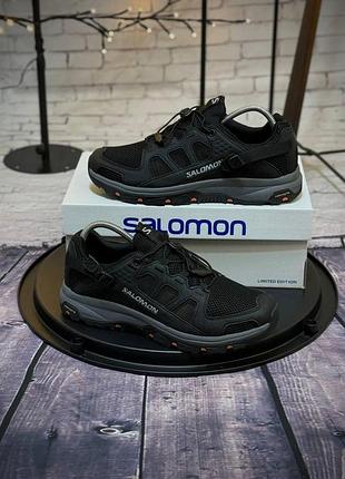 Кросівки чоловічі salomon techamphibian 5 салмон текамфібіан чорні з комбінованого матеріалу легкі