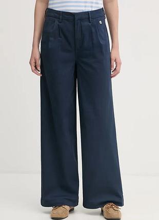 Urbanshop com ua u.s. polo assn. брюки женские с хлопком full length wide leg темно-синие wup2260 размеры запитуйте