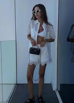 Шикарный белый костюм с шортами с вышивкой zara
🔥🔥🔥🔥🔥🔥🔥🔥🔥🔥🔥
