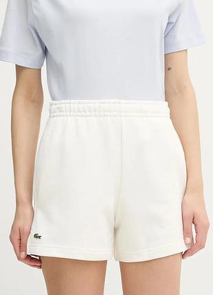 Urbanshop com ua lacoste трикотажні шорти жіночі бежеві high waist gf5341 розміри запитуйте