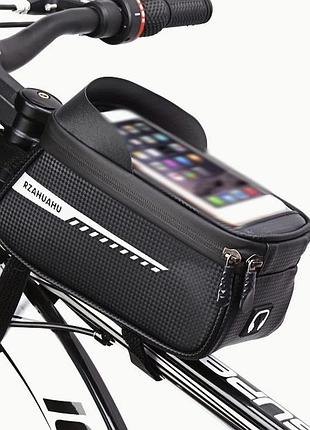 Велосумка rzahuahu на раму под смартфон 6.5" (1.5л)