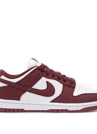 Кросівки nike dunk low bordo white 39