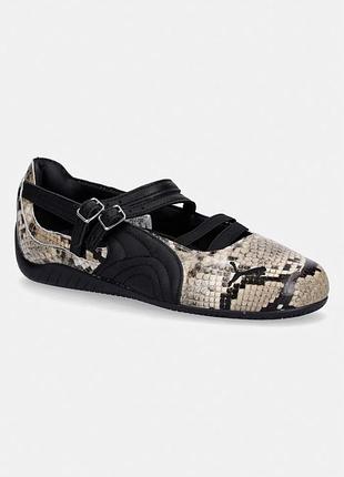 Urbanshop com ua шкіряні балетки puma speedcat ballet snake колір бежевий 405326 розміри запитуйте