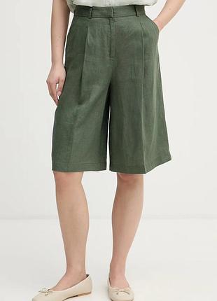 Urbanshop com ua united colors of benetton шорты женские льняные зеленые high waist 4aghd902l размеры запитуйте