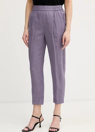 Urbanshop com ua united colors of benetton брюки женские льняные фиолетовые high waist 4aghdf079 размеры запиту