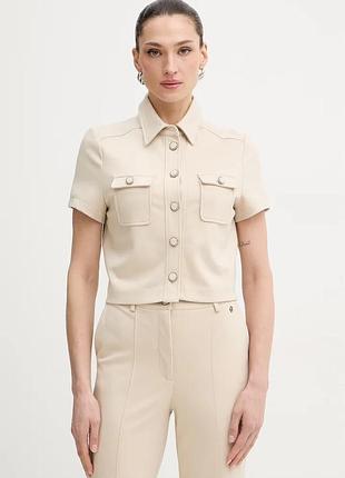Urbanshop com ua рубашка guess olga цвет бежевый regular классический воротник w6rh83 kcmu2 размеры запиту