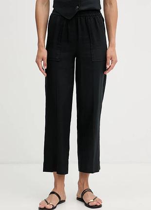 Urbanshop com ua united colors of benetton брюки женские льняные черные high waist 4aghdf08j размеры запитуйте