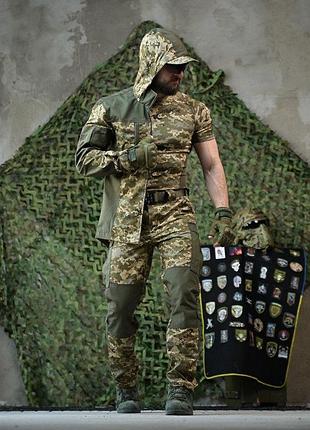 Чоловічий літній тактичний костюм горка 8в1 піксель армійська літня форма зсу (костюм гірка)