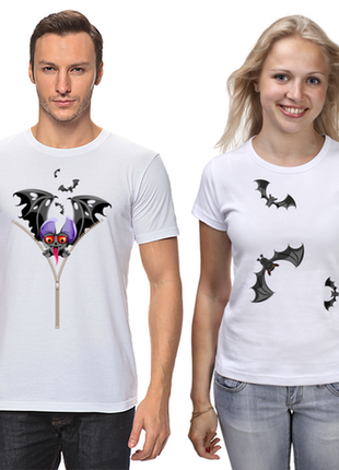Парные футболки с принтом "летучие мыши" push it