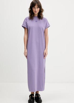 Urbanshop com ua бавовняна сукня hugo blue колір бежевий maxi oversize 50540389 розміри запитуйте