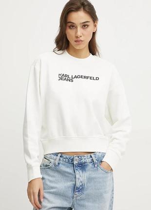 Urbanshop com ua кофта karl lagerfeld jeans женский цвет белый с принтом a1w20005 размеры запитуйте