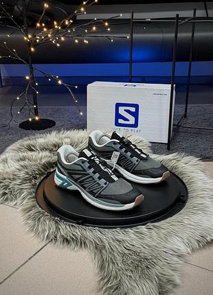 Кроссовки для мужчин salomon xt wings 2 саломон серые с защитой носка и фиксатором пятки