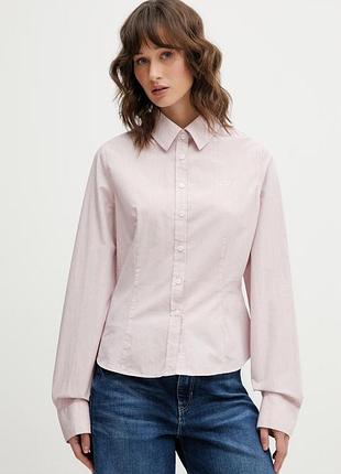 Urbanshop com ua хлопковая рубашка guess jeans цвет розовый regular классический воротник w6rh66 wh7q1 размеры запитуйте