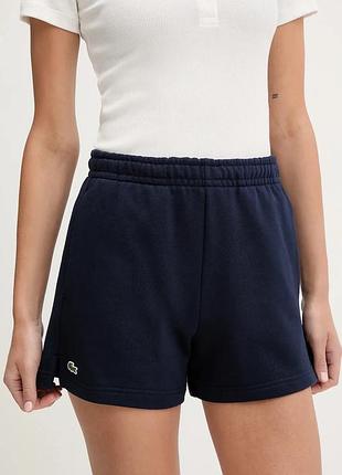 Urbanshop com ua lacoste трикотажні шорти жіночі темно-сині high waist gf5341 розміри запитуйте