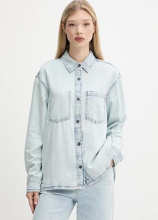 Urbanshop com ua джинсовая рубашка guess jeans relaxed классический воротник w5gh0h d5m83 размеры запитуйте