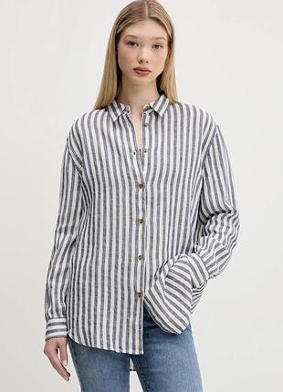 Urbanshop com ua рубашка из льна superdry цвет синий relaxed классический воротник w4010463a-k55 размеры запитуйте