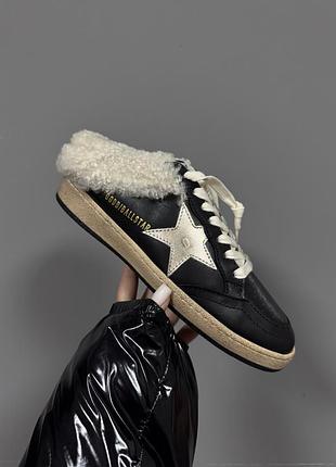 Golden goose | ballstar black leather fur premium ❄️