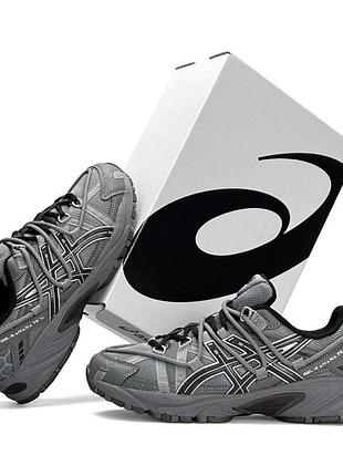 Мужские кроссовки asics gel kahana tr v2 серые кожаные асикс гел кахана тр текстильные на весну лето вьетнам 42