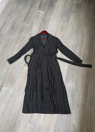Сукня massimo dutti , віскоза , дуже легке , на ґудзиках і з поясом , довге , розмір 36 ( xs, s)