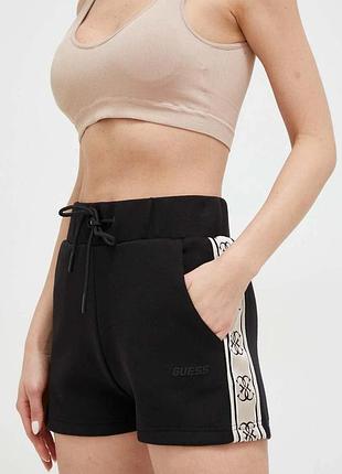 Urbanshop com ua шорты guess женские цвет черный с аппликацией средняя посадка размеры запитуйте