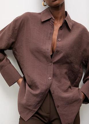 Urbanshop com ua рубашка answear.lab цвет коричневый relaxed классический воротник размеры запитуйте