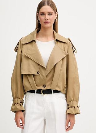 Urbanshop com ua vicolo короткий тренч женский бежевый tab0074 размеры запитуйте