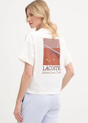 Urbanshop com ua lacoste футболка жіноча бавовняна бежева tf0585 розміри запитуйте