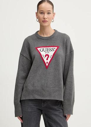 Urbanshop com ua хлопковый свитер guess jeans цвет серый легкий w4br12 z3hm1 размеры запитуйте