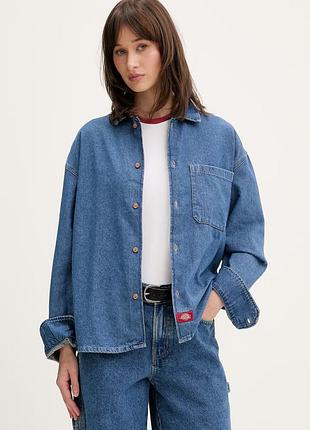 Urbanshop com ua dickies рубашка женская джинсовая голубая однотонная dk0a8826clb1 размеры запитуйте