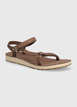 Urbanshop com ua шкіряні сандалі teva original universal slim lea жіночі колір коричневий 1151031 розміри запитуйте