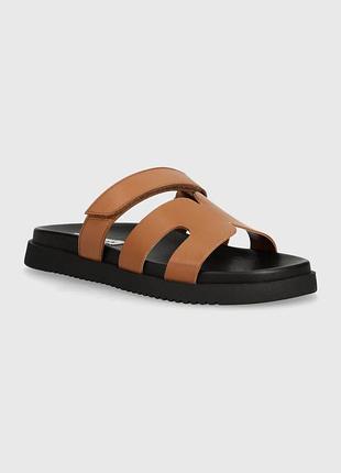 Urbanshop com ua шкіряні шльопанці steve madden missile жіночі колір коричневий sm11003028 розміри запитуйте