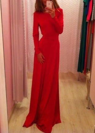 Красное новогоднее вечернее платье1 фото